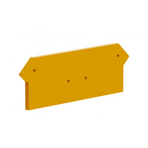 Торцевая крышка 225102, Торцевая крышка, для клемм TA2.5-2-2, цвет: оранжевый