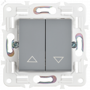 SKANDY Выключатель жалюзи 10А SK-V12Gr серый IEK SK-V15-0-10-K03