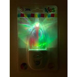 Светильник NN-618-LS-W ночник "Кристалл" от сети с сенсором бел. Б0019102