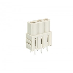 Розетка Wiecon 8213 BL / 3 G OB, Розеточный разъем, вертикальный, на кабель, шаг: 5.08 мм, 3 полюса, фиксация провода пайкой, исполнение: без маркировки, 690V, 12А, цвет: серый