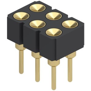 419-10-206-00-006000, Штыревые и гнездовые соединители .100" 6P 2R SPRING MATE W/.042" PLNGR