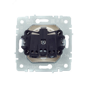 Розетка 1-м СП BRITE РС11-1-0-БрЖ 16А с заземл. без защ. шторки жемчуж. BR-R11-16-K36