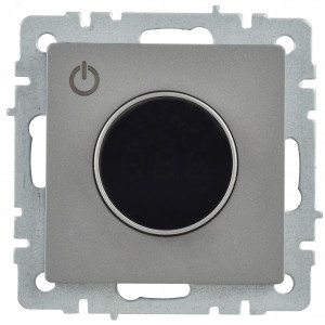 Термостат электронный с индикацией BRITE СП IP20 ТС10-1-БрС сталь BR-RT11-K46