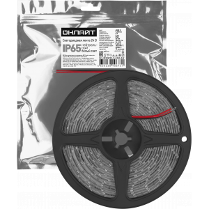 Лента светодиодная 9.6Вт/м 24В 4000К IP65 120 LED/м OLS-2835 5м 35206