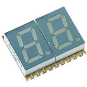 KCDA03-106, 2-х разрядный сегментный индикатор smd 7,62мм/оранжевый/605нм/5.6-12мкд/ОА