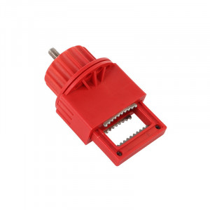 gwrF22, Блокиратор-зажим дискового затвора, полипропилен и сталь, высота рукояти – до 35 мм, ширина рукояти – до 42 мм, цвет – красный, 1 шт/упак