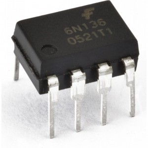 6N136M, Оптопара транзисторная, 5кВ 16мА 20В Кус=15…50%