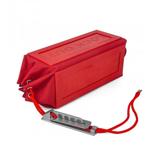 gwrD75, Блокиратор подвесного пульта управления, нейлон, ABS-пластик, сталь и полиэстер, длина пульта – 100-450 мм, 479х127х127 мм, цвет – красный, 1 шт/упак