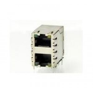 1-6368011-1, Модульные соединители / соединители Ethernet STK JK,2X1,SHLD,G/Y BI-CLR LEDS