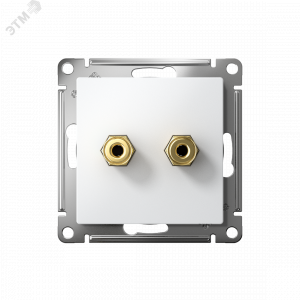 Аудиорозетка ATLASDESIGN двухместная белый ATN000187