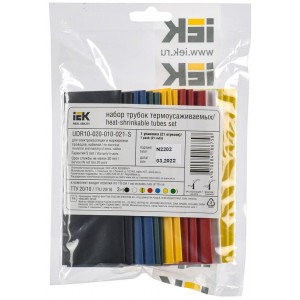 Набор трубок термоусадочных нг-LS 20/10 100мм 7 цветов по 3шт UDR10-020-010-021-S