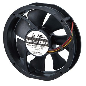 9RF1324P3H001, Вентиляторы постоянного тока DC Fan, 136x28mm, 24VDC, Reversible Flow, Tachometer, PWM