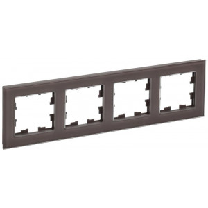 Рамка 4-м BRITE РУ-4-2-БрТБ стекло темн. бронза BR-M42-G-K45