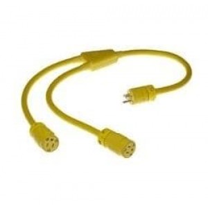 1301540038, Штепсельные вилки и розетки для сетей переменного тока MOLDED Y-SPLICE (1)1447&(2)1547