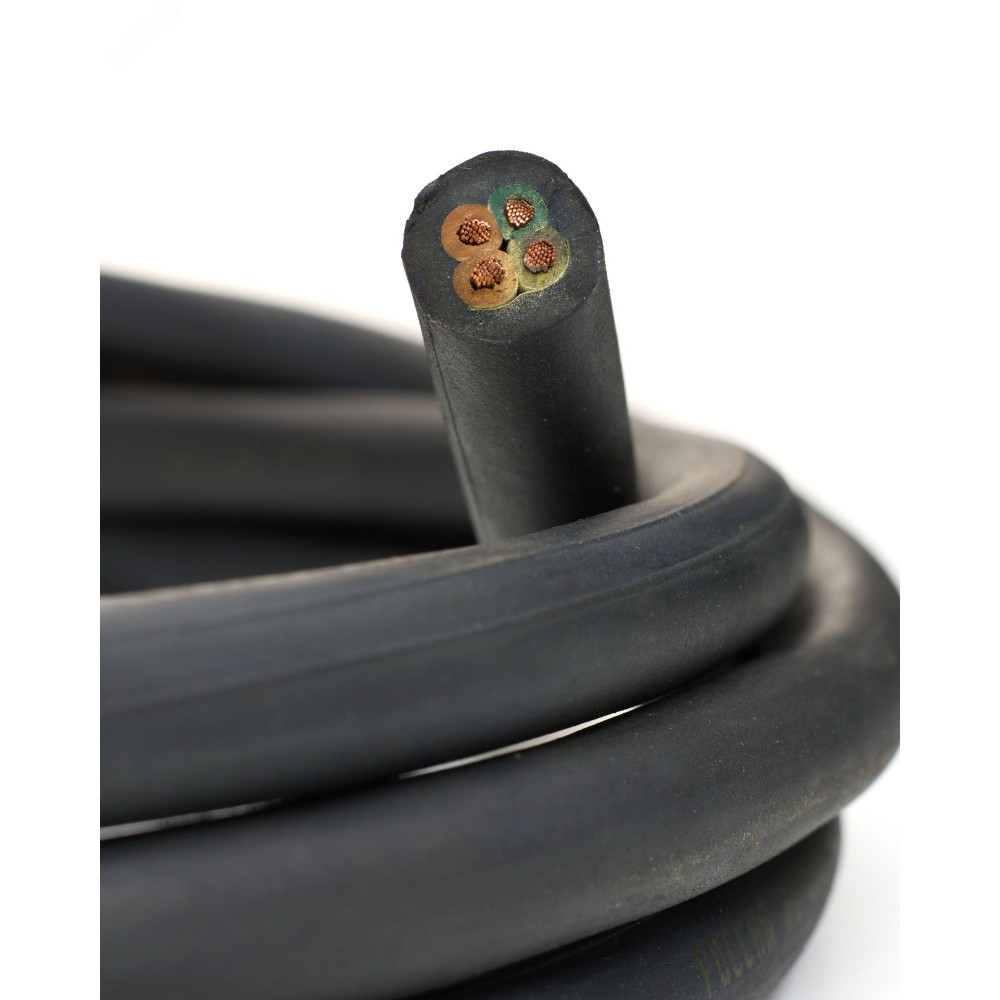 Изображение товара Кабель силовой КГ-ХЛ 3х25+1х10(PE)-220/380В, медь, резина, морозостойкий