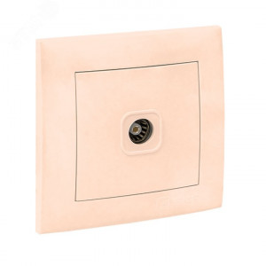 Валенсия розетка телевизионная 1-местная 75Ом 5-862МГц кремовая EKF PROxima