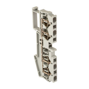 Колодка клеммная JXB-ST-2.5 31А 4 вывода пружинная сер. PROxima plc-jxb-st-2.5-4