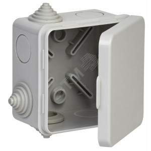 Коробка расп. КМ41238 80х80х50мм о/к IP54 7 вв. (7035) UKO31-080-080-050-K03-54