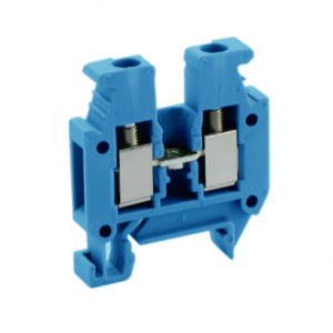 Проходная клемма (MINI) UKJ-2.5M(BU), Проходная клемма, MINI, боковой подвод кабеля, 2 точки подключения, тип фиксации провода: винтовой, номинальное сечение: 2,5 мм кв., 32A, 400V, ширина: 5,2 мм, цвет: синий, тип монтажа: DIN15