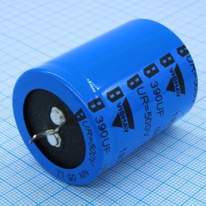 MAL219390103E3, Конденсатор алюминиевый  электролитический 390мкФ 500В ±20% (35 X 45мм) защелкиваемые выводы 10мм, 0.5Ом, 1940мА, 6000ч, 105°С россыпь