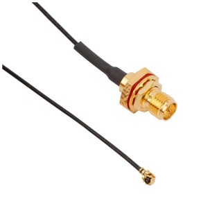 336313-12-0300, Соединения РЧ-кабелей SMA BH Jk-AMC Plg 1.13mm cable, 300 mm