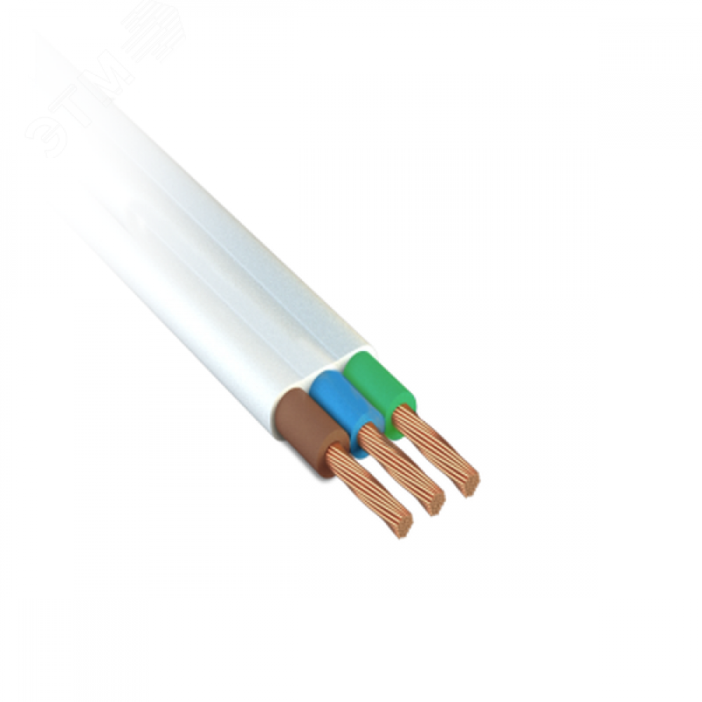 Изображение товара Шнур соединительный ШВВП 3х0.75 белый ТРТС Р1000000442