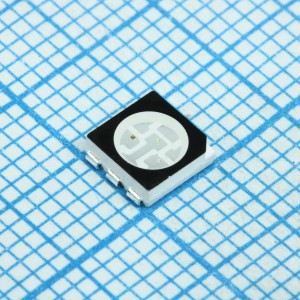 FYLS-5050RGBC, Светодиод smd 5х5мм/красный/625нм/500мкд - зеленый/520нм/1300мкд - синий/470нм/250мкд/прозрачный/120°