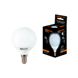 Лампа энергосберегающая КЛЛ-G55-11 Вт-4000 К–Е14 TDM (кр.10шт) нМ [SQ0323-0160]