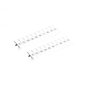 Маркировка (полоска) UZB 4-10, Маркировочные шильдики, для клемм: UJ5-4, 10 шильдиков, нанесенные символы: чистая, цвет: белый