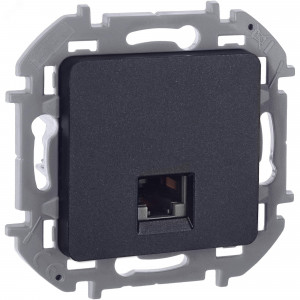 Информационная розетка RJ 45 категория 6 UTP INSPIRIA антрацит 673833