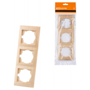 Рамка 3-х постовая вертикальная сосна "Лама" SQ1815-0334