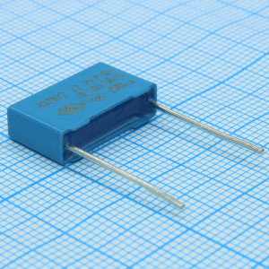 B32922C3104K289, Конденсатор пленочный помехоподавляющий X2 0.1мкФ 305В переменного тока ±10% (18 X 5 X 10.5мм) радиальные выводы пластиковый прямоугольный корпус 15мм 110°С