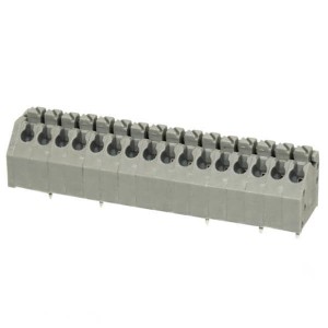 TBL002A-350-16GY-2GY, Фиксированные клеммные колодки Terminal block, screwless, 3.50, 45 , 16 poles, cool gray