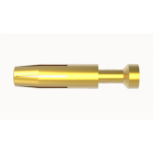16A-GF-0.75, Розеточный обжимной контакт, для вставок DA, DE, DEE, DM, DK, сечение обслуживаемых проводников 0,75 мм кв., номинальный ток: 16A, тип покрытия контактов: золото