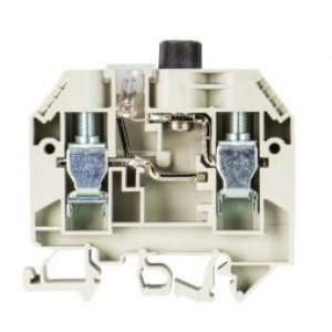 Предохранительная клемма WK 10/SI/U 5x20M, GLB, Предохранительная клемма, тип предохранителя: 5x20, тип фиксации провода: винтовой, номинальное сечение: 10 мм кв., 10A, 500V, ширина: 12 мм, цвет: серый, тип монтажа: DIN35