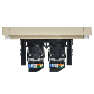 FORTE&PIANO Розетка компьютерная двойная RJ45 кат.5E FP433 ваниль IEK FP-K20-1-K10