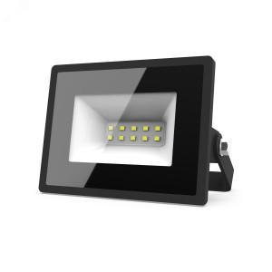 Прожектор светодиодный Elementary 10W 845lm IP65 4000К черный 1/20 613100210