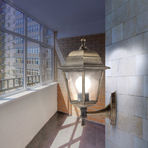 НБУ 04-60-001 бронза Светильник садово-парковый Леда настенный четырехгранный под бронзу Е27 Б0048112