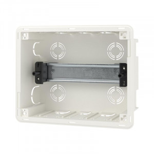 Щиток встраиваемый FRAME 8мод. с бел. дверцей с 2 шинами PEN на 6 и 8 отверст. бел. DKC F08B1WW