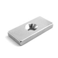 Магнит неодимовый прямоугольник 20х10х3мм с зенковкой 6.5х3мм (блист.2шт) 72-3702