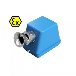 Крышка разъема Ex EX GOT GG48 M32 09IA Z3, Крышка разъема на кабель, типоразмер 48B, взрывозащита, без уплотнителя, 1 кабельный ввод M32x1,5, с разгрузкой на изгиб, IP54, с боковым расположением, без защелки (упоры под одну защелку), материал корпуса: цинковый сплав