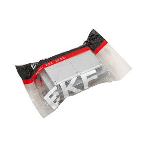 Механизм розетки двойной, 16А, IP44, с заземлением, со шторками, с рамкой, с крышками, алюминий Эпика EKF UP1-SOA-211-44