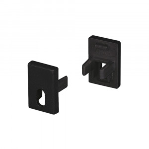 Заглушка SL-MINI-8-H12 BLACK с отверстием 037506, Пара заглушек чёрного цвета с отверстиемдля профиля SL-MINI-8-H12. В комплекте 2 заглушки. Цена за комплект.