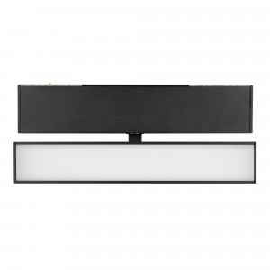 Светильник MAG-FLAT-FOLD-45-S205-6W Day4000 (BK, 100 deg, 24V) 026988, Светильник поворотный для магнитных треков шириной 45мм, 6Вт. Цвет свечения ДНЕВНОЙ 4000K, световой поток 650лм, угол 100°, CRI>90. Корпус прямоугольный, металл, цвет черный, IP20. Размеры LxWxH 204x35x92.5мм. Входное напряжение DC24V, мощность 6Вт.
