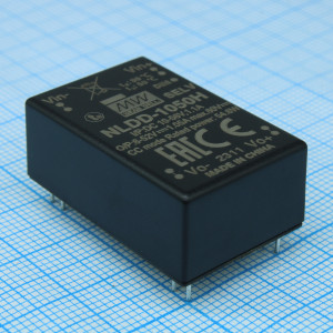 NLDD-1050H, DC/DC LED понижающий, вход 10…56В, выход 6…52В/1.05А, КПД до 96%, вход On/Off/DIMM, 32.1x20.5x12.5мм, в плату, -40…50°C, пластик