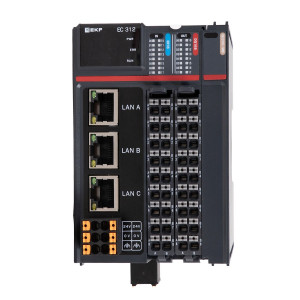 Программируемый логический контроллер (ПЛК) EC312 токоподающий D-CARD EKF PLC-EC312-S-DCD