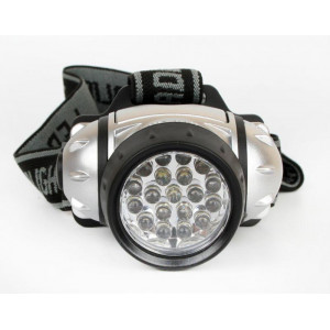 Фонарь налобный LED 5353 19LED 4 режима 3хR03 металлик 10262