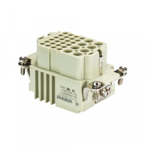 Розеточная контактная вставка POW BUC 8/24 AF, Розеточная контактная вставка, обжимная фиксация, 8/24 полюсов + PE, типоразмер 10B, 230/250/400V, 10/16A, (обжимные контакты поставляются отдельно)