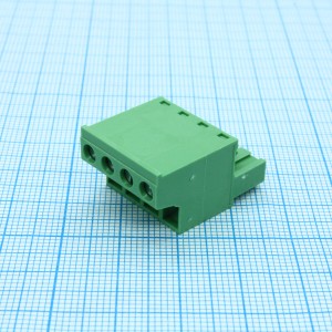 2EDGKC-5.08-04P-14-00A(H), Винтовой соединительный блок 4 контакта шаг 5.08мм зеленый