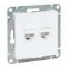 Механизм розетки RJ45 - 2шт, (cat5), белый Эпика EKF UP1-SOW-2RJ45-5
